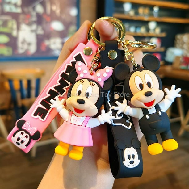 Porte-clés dessin animé Disney Mickey Mouse Stitch, Kawaii Minnie