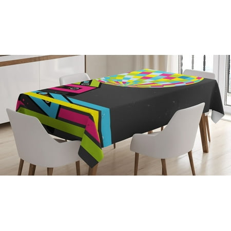 Popstar Party Tablecloth Retro Party Theme Disco Ball 80 S Style
