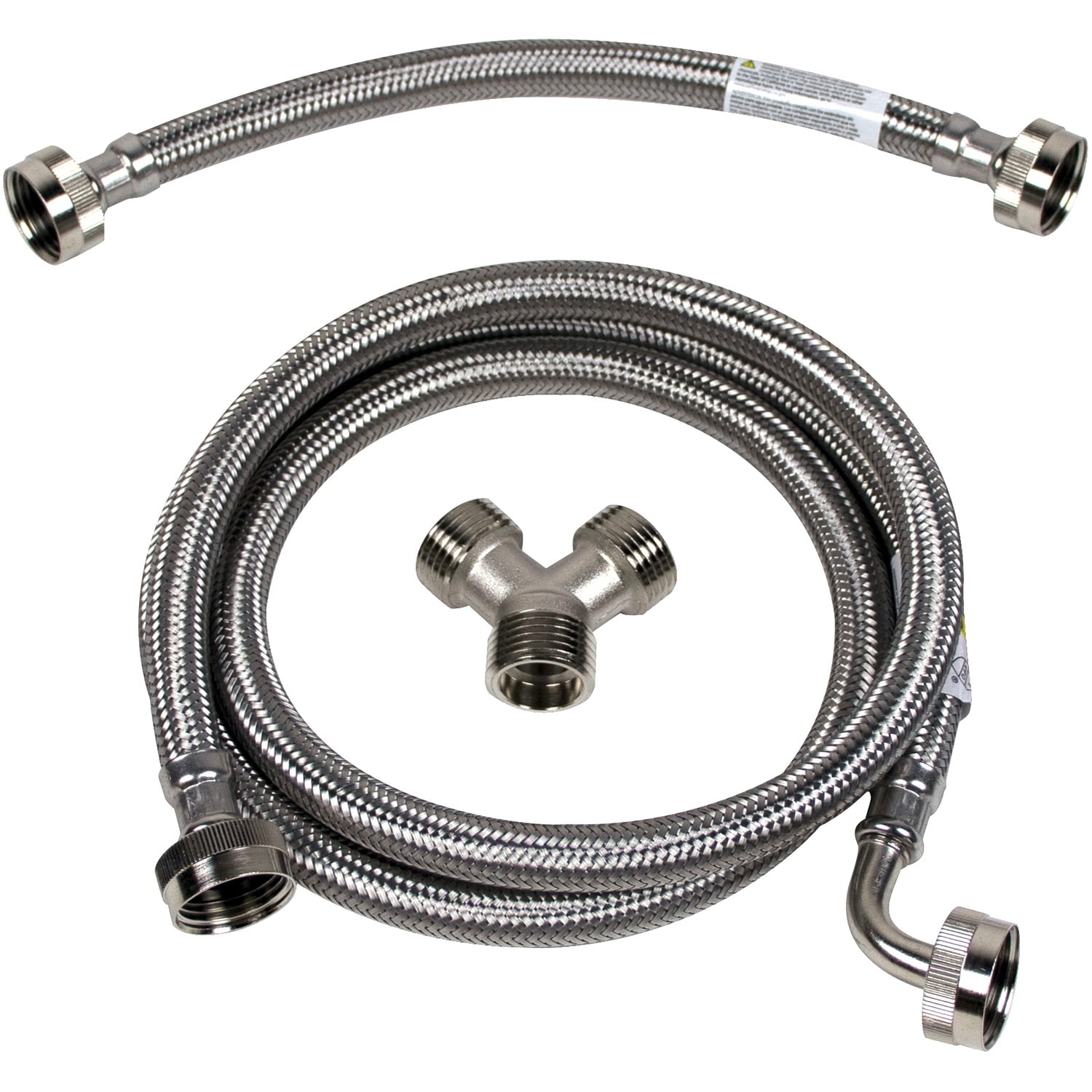 Certified Appliance Accessories STMKIT2 Braided Stainless Steel Steam Dryer Installation Kit with Elbow, 5ft