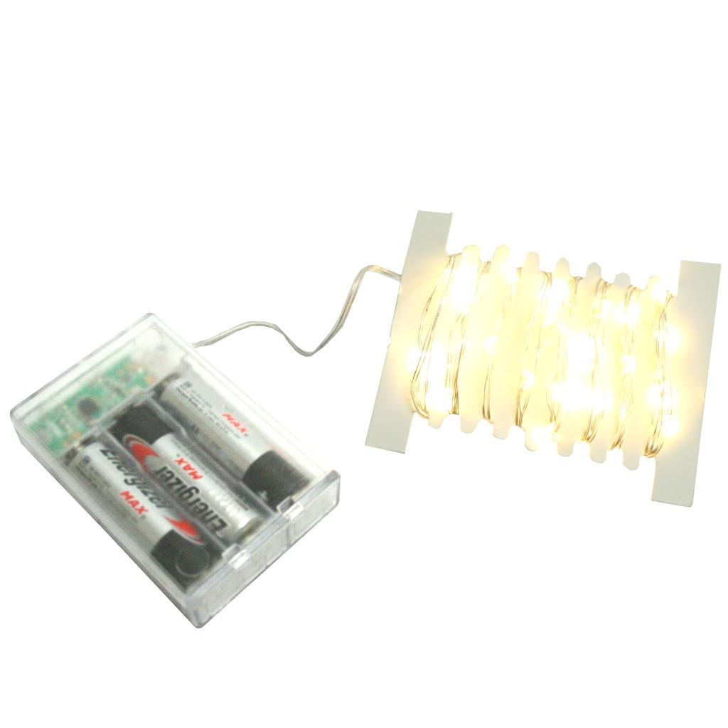 RAZ Imports 00402 80 Light 20' Silver Wire Warm White Battery