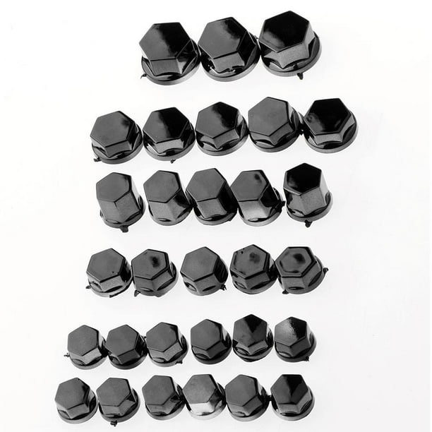 30 tapones para tornillos de motocicleta a prueba de óxido Negro