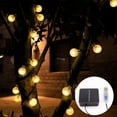 thumbnail image 4 of Crystal Globe Solar String Lights, 31ft/36ft 50/60 LED Super Bright Solar Christmas Lights, Solar Powered/USB+Remote control, 8 Lighting Modes Solar Globe Lights for Christmas Tree Decor Garden Patio, 4 of 8