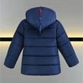 thumbnail image 5 of fnnxnal Little Girls Dinosaur Padded Jacket - Navy, 5T, Warm Hooded Coat with Horns, Zip-Up Winter Outerwear for Toddlers, 5 of 9