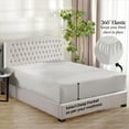 thumbnail image 4 of 700 Thread Count 3 Piece (1- Fitted Sheet + 2- Pillow cover) Quality 10 Inch Deep Pocket 100% Egyptian Cotton Color Silver Grey Solid Size Twin, 4 of 6
