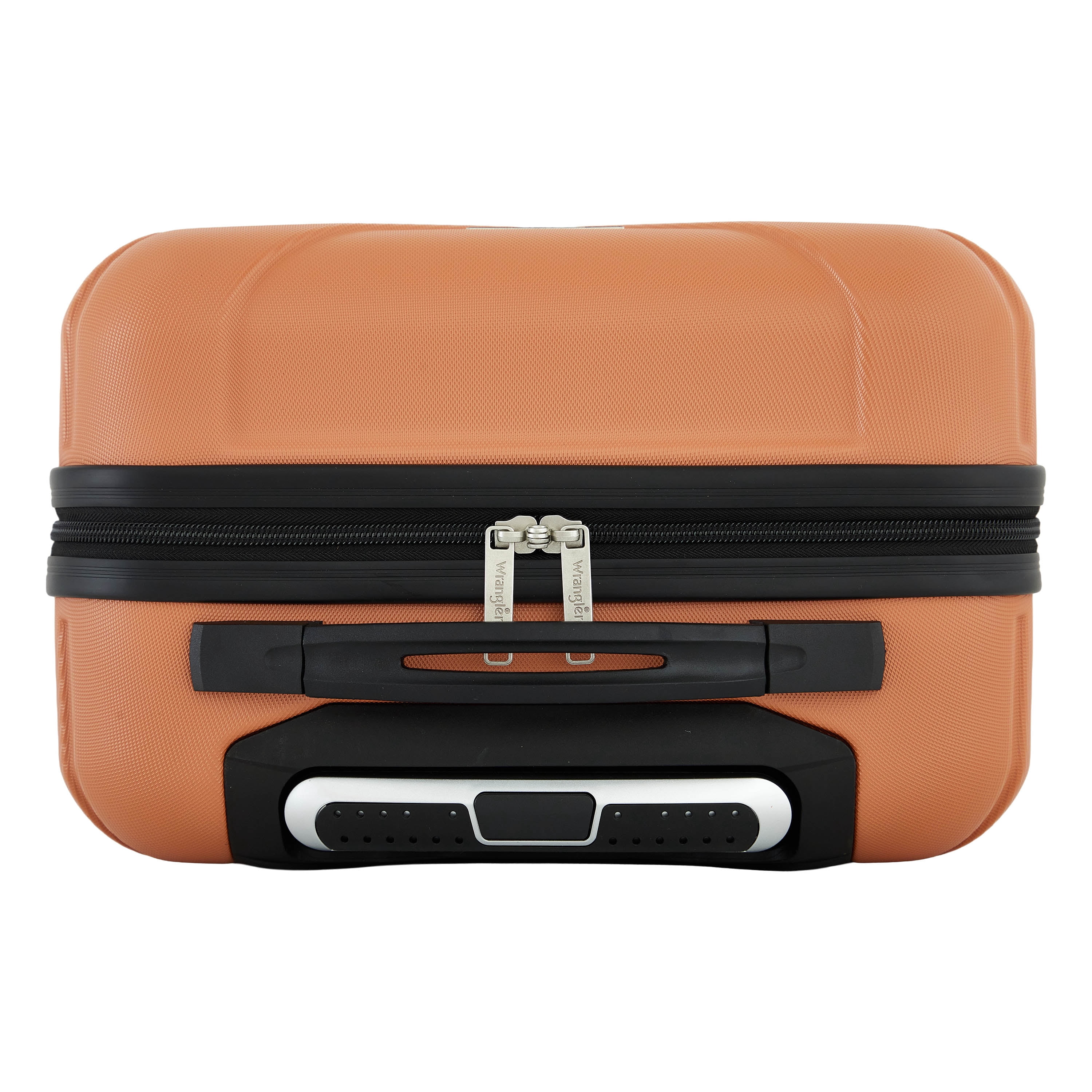 Wrangler 20-inch Carry-on Rolling Hard Side Spinner Luggage, Orange