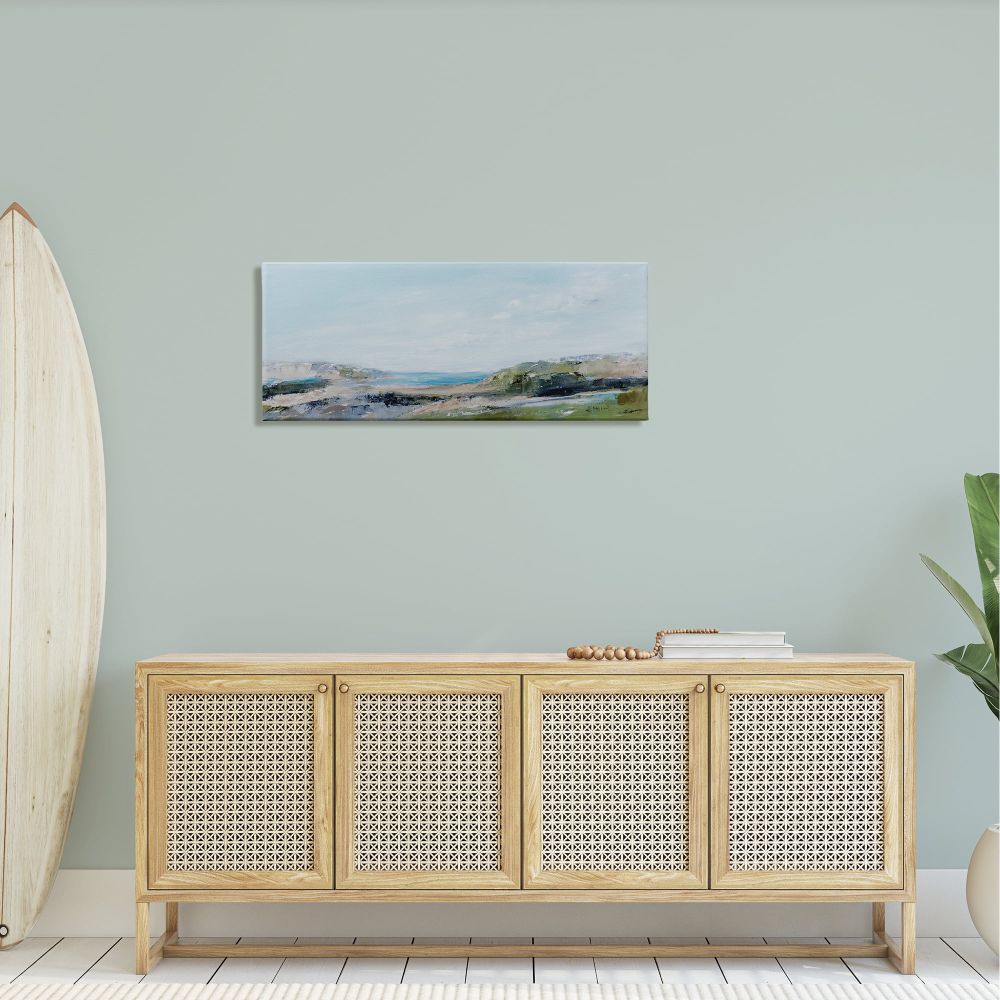 Stupell Abstract Coastal Cliffs Landscape Landscape Painting Gallery Wrapped Canvas Print Wall Art