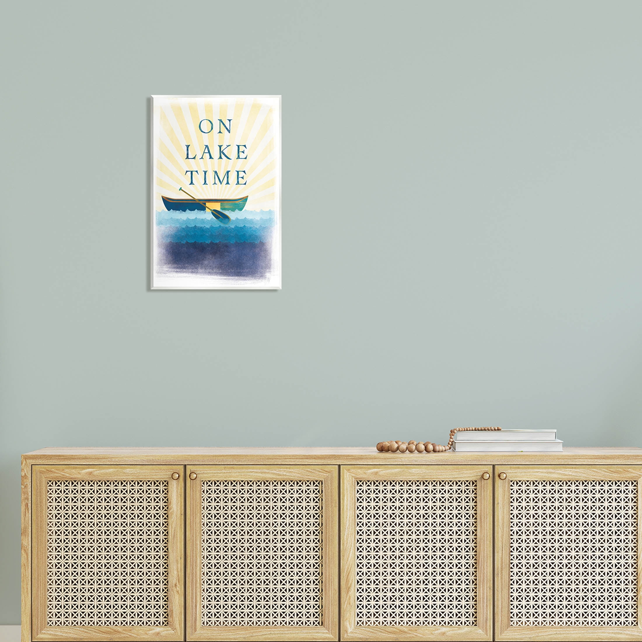 Stupell Industries On Lake Time Relaxing Sun Rays Graphic Art Unframed Art Print Wall Art, Design by JJ Design House LLC