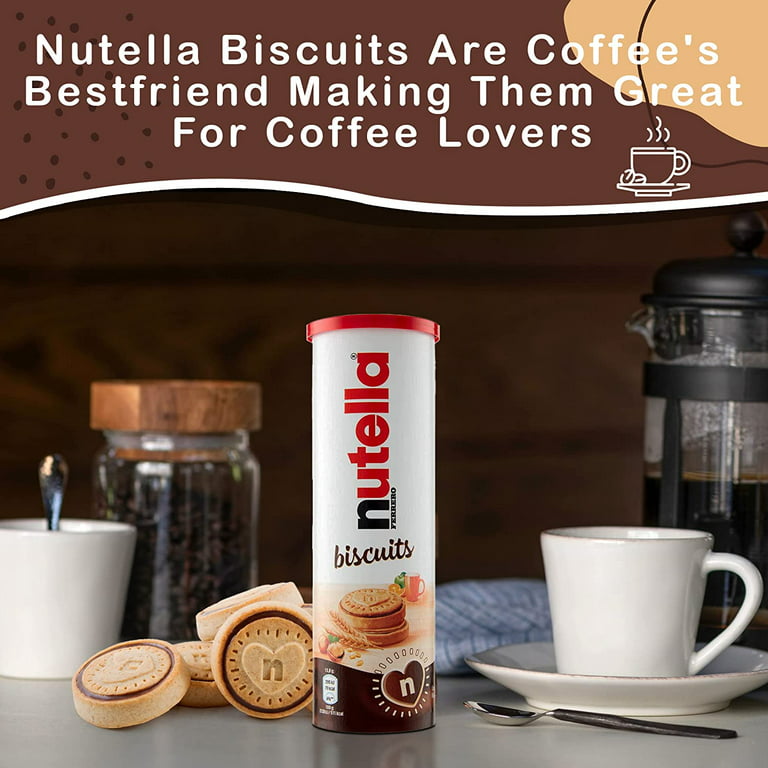 Nutella Biscuits - Delicious Nutella Cookies With Hazelnut Spread Filling  In A Crush-Free Tube, Nutella Snacks 12 Biscuits, 166g 2 pack (DL Packaging)