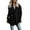 Black, variant on CPOKRTWSO Women's Jackets Casual Lapel Shearling Coats Warm Oversized Outwear