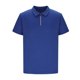 thumbnail image 3 of Camisa Elvqul para Hombre Casuales Liso Azul Gym Manga Corta Solapa, 3 of 5
