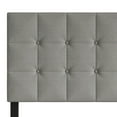 thumbnail image 4 of Castle Place Upholstered Linen Headboard, Twin Size, Square Button-Tufted, Light Grey, 4 of 7