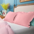 thumbnail image 5 of Ntbay 2 Pack Double Brushed Microfiber Queen Pillow Shams with 2" Flange, Wrinkle, Fade, Stain Resistant Sham, 20"x30", Pink, 5 of 5