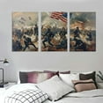 thumbnail image 3 of Ullo0ord History Military Warrior Civil War Battle Posters Art Prints Canvas Wall Art Home Kitchen Living Room Decor Classroom Bedroom Aesthetics Decoration (20×30inch,Framed), 3 of 4
