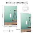 thumbnail image 3 of Daiia Vintage Brass Balance Scale Pattern Decorator Wall Plate Child Safe Outlet Cover, Switch and Outlet Covers,Size 1-Gang 5.0" x3.0" , Polycarbonate Thermoplastic-Style T, 3 of 6