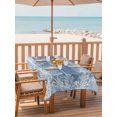 thumbnail image 2 of Outdoor Tablecloth with Umbrella Hole for Patio/Picnic/Party/Camping, Blue Coastal Nautical Waterproof Table Cloth Rectangle Table Cover Washable, Summer Ocean Sea Waves Starfish Coral (60"x 102"), 2 of 8