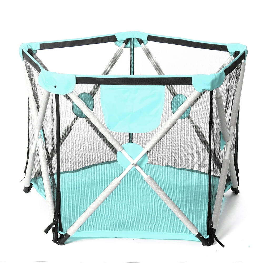 45inch Pink Foldable Baby Playpen Playards,Toddler Newborn Infant