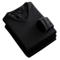thumbnail image 3 of Blekii Men's V-Neck Thermal Shirt, Fleece Lined Base Layer Top, Thickened Warm Undershirt for Winter, Soft Brushed Interior, Comfortable for All-Day Wear, Essential Cold Weather, 3 of 6