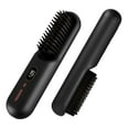 thumbnail image 2 of Moclever Cordless Hair Straightener, Portable Mini Hair Straightener Brush with 12 Heating Levels Anti-Scald 30S Preheating 30Mins Auto Sleep, Black, 2 of 15