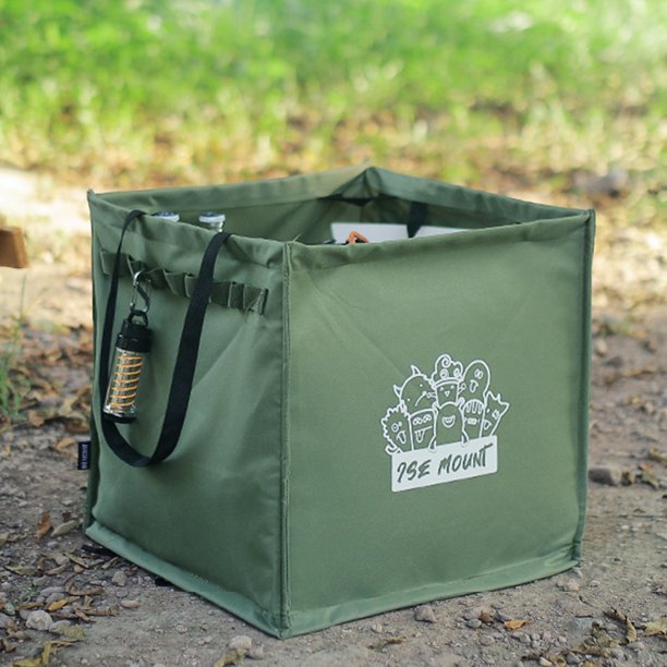 Bolsa organizadora para almacenaje de acampada, 64L, hebillas de fijación de clavos, caja de viaje plegable