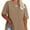 Khaki, variant on Women's Plus Size T Shirts Oversized Tees Summer Half Sleeve Crew Neck Tunic Tops