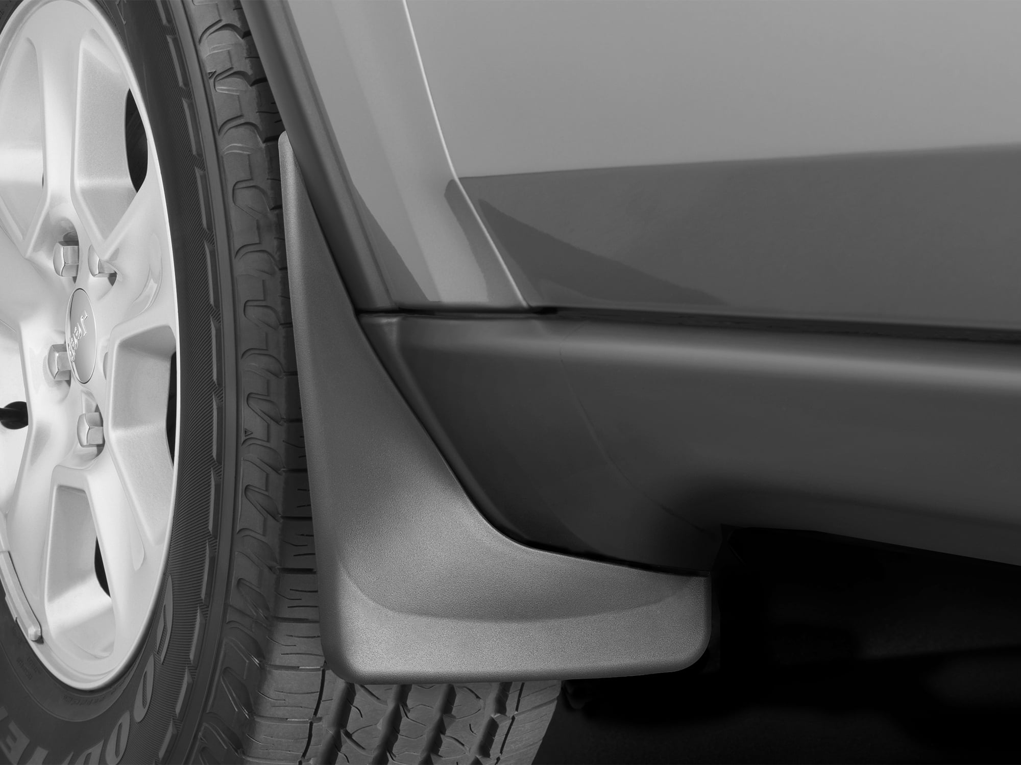 WeatherTech Custom No Drill Splash Guard MudFlaps compatible with 2022-2022 Jeep Grand Cherokee, Front Pair - Black
