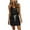 Black, variant on IROINNID Sundress For Women Casual Summer Elastic Waist Sleeveless V-Neck Dress Short Prints Dress