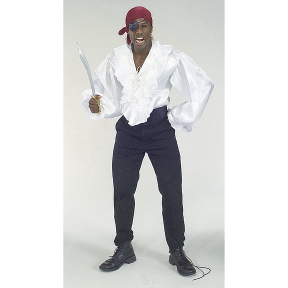 Rubie's Pirates of the Seven Seas White Satin Pirate Shirt - Adult XL