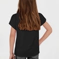 thumbnail image 5 of Karoyedx Toddler Girls Summer Shirts Girls Cute Ruffle Sleeve Tops Kids Crewneck T Shirts Summer Basic Tees Blouses Black Size,7-8 Years, 5 of 5