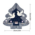thumbnail image 7 of Intricate Metal Hanging Christmas Tree Wind Spinner - Festive Design with Layered Patterns for Garden & Yard Decor, 7 of 7