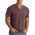 thumbnail image 2 of Iceglad Mens Henley Shirts Short Sleeve T Shirt Fashion Casual Slim V Neck Shirts, 2 of 9