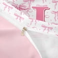 thumbnail image 4 of meiyoeat Pink Cute Bow Duvet Cover Set For Girls,Dreamy Bowknot Monogram Print H Bedding Full For Kids,pink Reversible,3pcs(No Comforter), 4 of 6
