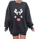 thumbnail image 1 of Sudadera de Manga Larga Gibobby Blusa informal de cuello redondo estampado de letras Navidad Gris L, 1 of 5