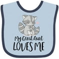 thumbnail image 3 of Inktastic Raccoon My Great Aunt Loves Me Boys or Girls Baby Bib, 3 of 4