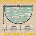 thumbnail image 3 of CURLYOOT Cute Half Round Door Mat 24'' x 36'', Indoor Outdoor Entrance Rug, Semi Circular Area Rug, Non Slip Washable Absorbent Doormat, Airplane Laundry Room Rug, 3 of 7