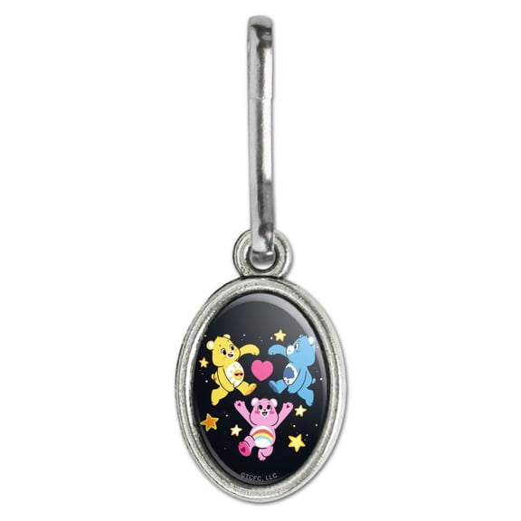 Care Bears: Unlock the Magic Funshine, Grumpy and Cheer Antiqued Oval Charm Clothes Purse Suitcase Backpack Zipper Pull Aid