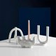 thumbnail image 4 of Nordic White Ceramic Candlestick Modern Minimalist Abstract Geometric Candle Stand Tealight Holder Decoration for Living Room Office Home Table C, 4 of 4