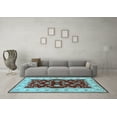 thumbnail image 3 of Ahgly Company Indoor Rectangle Oriental Light Blue Industrial Area Rugs, 8' x 12', 3 of 4