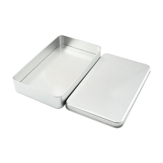 Caja de hierro para embalaje con ventana rectangular, accesorios y piezas, caja de hierro para embalaje general, caja de hojalata