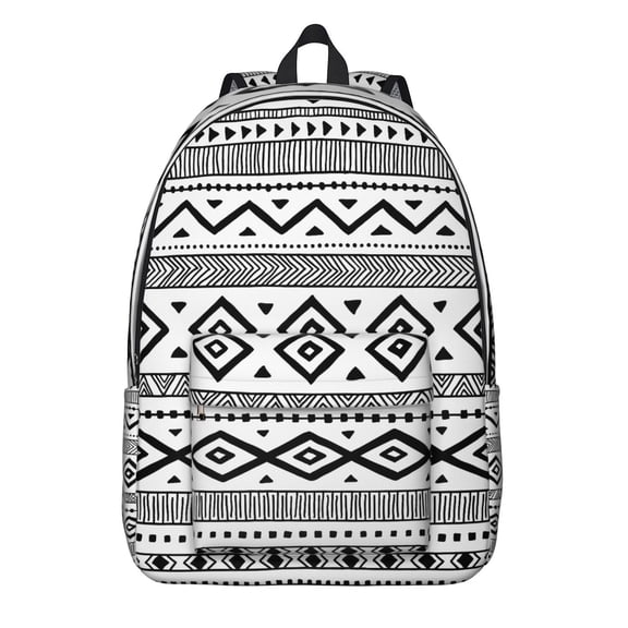 Artistic Bohemian Print Backpack for Adults, Large Capacity Boho Style Bookbag with Front Pocket, School Backpack for College Students, Commute, Travel, Great Gift Choice