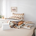 thumbnail image 6 of jejeloiu Classic Tribal 7 Pieces Full Size Bedding Sets,Traditional Print Full Size Bed in a Bag For Boys,Beige Orange,Reversible, 6 of 7