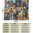 thumbnail image 3 of Blanket Drew Actor Starkey Throw Flannel Blankets Warm Soft Cozy Fuzzy Blanket for Bed Sofa Couch Camping Travel Gift Blankets for All Seasons 50""x40"", Black, 3 of 6