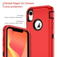 thumbnail image 3 of I-HONVA Compatible with iPhone XR Case,3-Layer Military Grade Drop Protection Anti-Slip Bumper Rugged Shockproof Dustproof Protection Phone Case,Red Black, 3 of 7