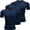 Navy, variant on Men Big and Tall Top Mock Neck Short Sleeve Shirts 3 Pack Undershirt Pullover Solid Color Tshirts