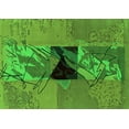 thumbnail image 1 of Ahgly Company Indoor Rectangle Abstract Green Modern Area Rugs, 5' x 8', 1 of 4