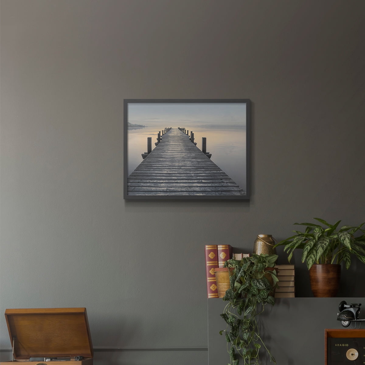 Sun Down by Mike Calascibetta - Restickable Framed Giclée Print