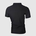 thumbnail image 4 of JLFKNG Summer Mens T-Shirt Tops Casual Short Sleeve Shirts For Men Patchwork Color Buttons Up Slim Fit Business Shirt Tops Comfy Mens Clothes, 4 of 4