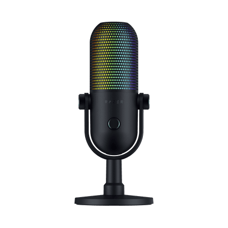Razer Seiren V3 Chroma USB Mic with RGB Lighting Microphones with Tap-to-Mute, Black