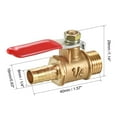 thumbnail image 2 of Uxcell G1/4 x 5/16" Female to Female Brass Air Ball Valve Shut Off Switch Hose Barb Brass Gold Tone 2pcs, 2 of 3