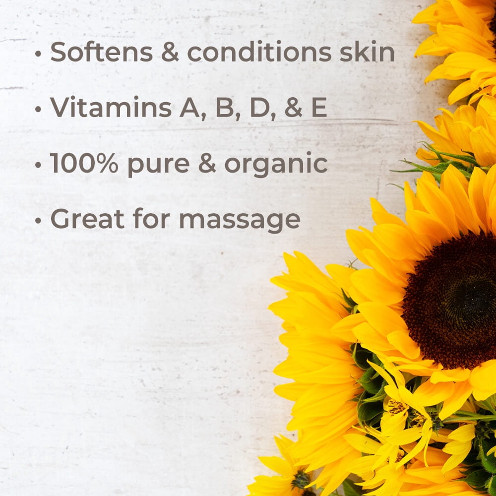 Plant Therapy Organic Sunflower Organic Carrier Oil 1 Gallon Base Oil for Aromatherapy