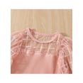 thumbnail image 5 of Franhais Girl Two Piece Outfits, Long Sleeve Patchwork See Through Plaid Ribbed Tops Denim Elastic Lettering Ripped Jeans, 5 of 9